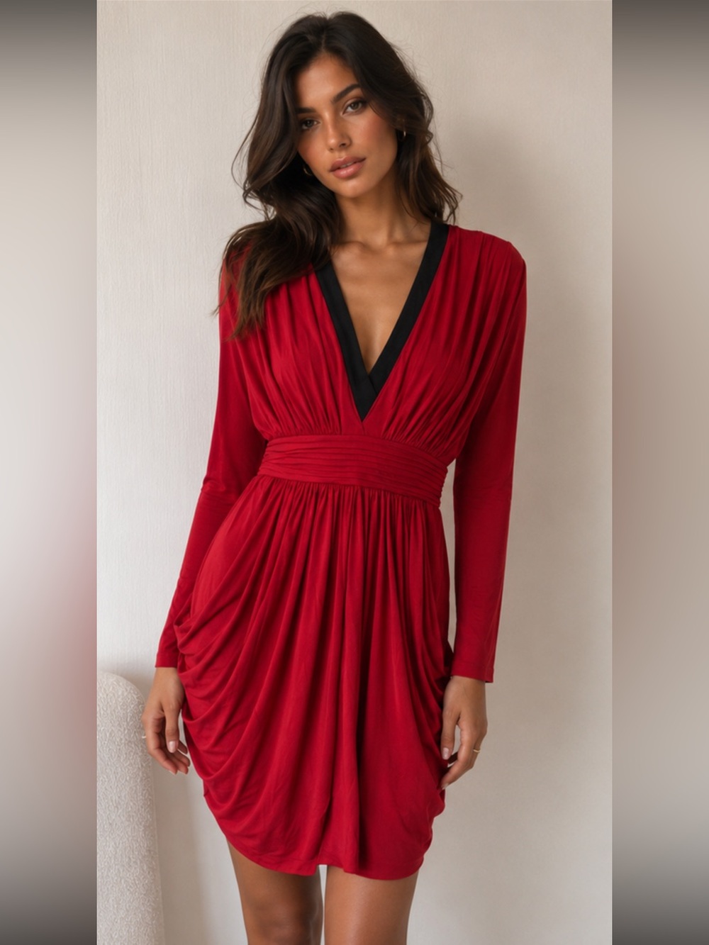 NWOT BCBGMAXAZRIA red formal dress 
size M